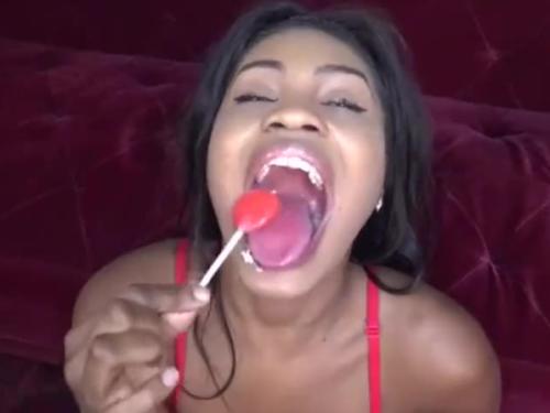 Ebony giantess lollipop vore